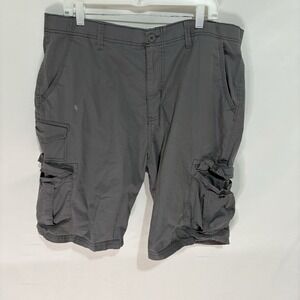 Iron Flex Mens Gray Cargo Shorts Size 38 Cotton Spandex RN 95705